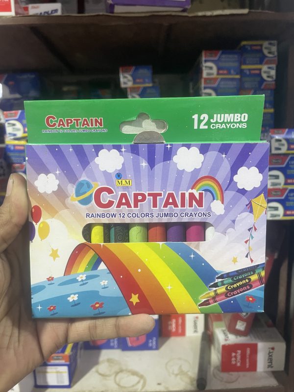 Captain Jumbo Crayons – 12 Vivid Colors
