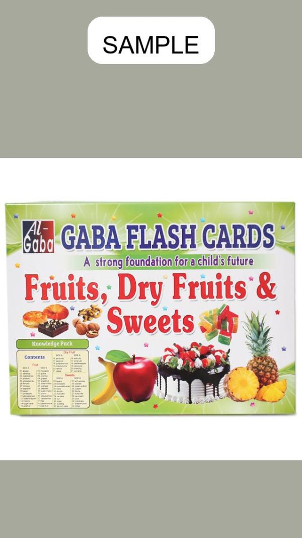 Gaba Flash Card Fruit, Dry Fruit & Sweets