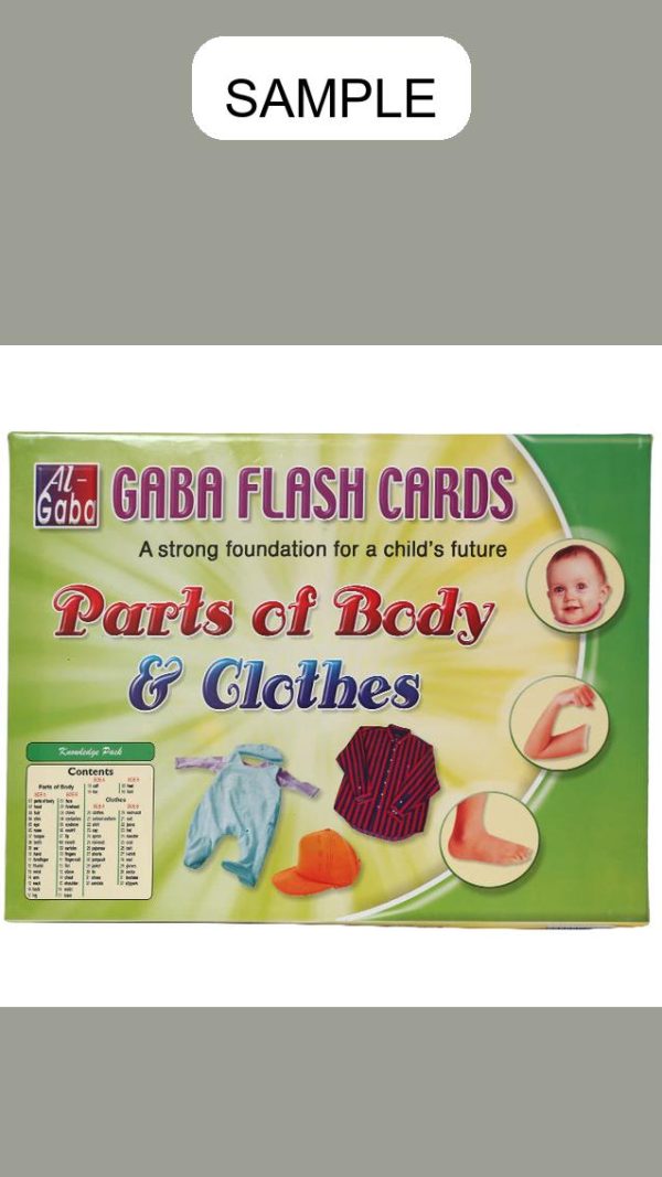 Gaba Flash Card Parts Of Body & Clothes